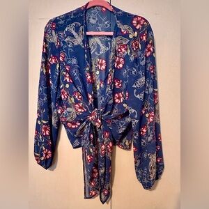 5/$25 will bundle Sheer tie front top